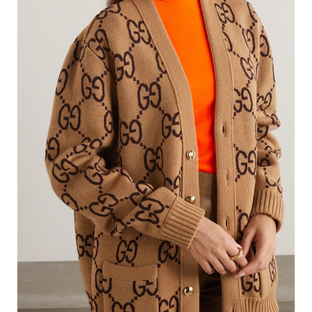 NWOT GUCCI Reversible Monogram Cardigan